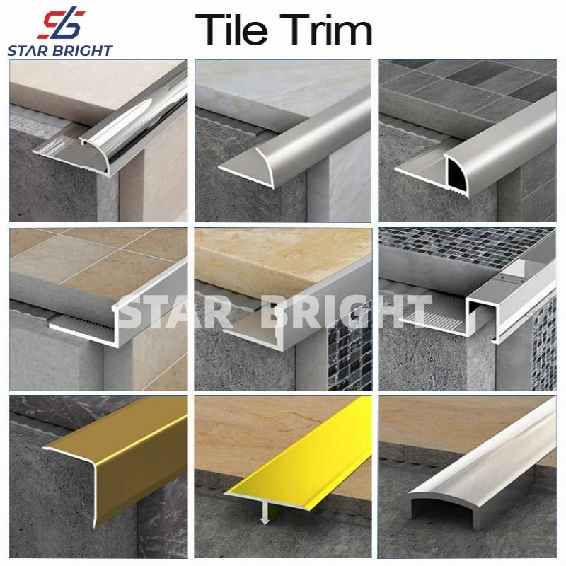 Aluminium Tile Trim Polished Profiles For Decorative price